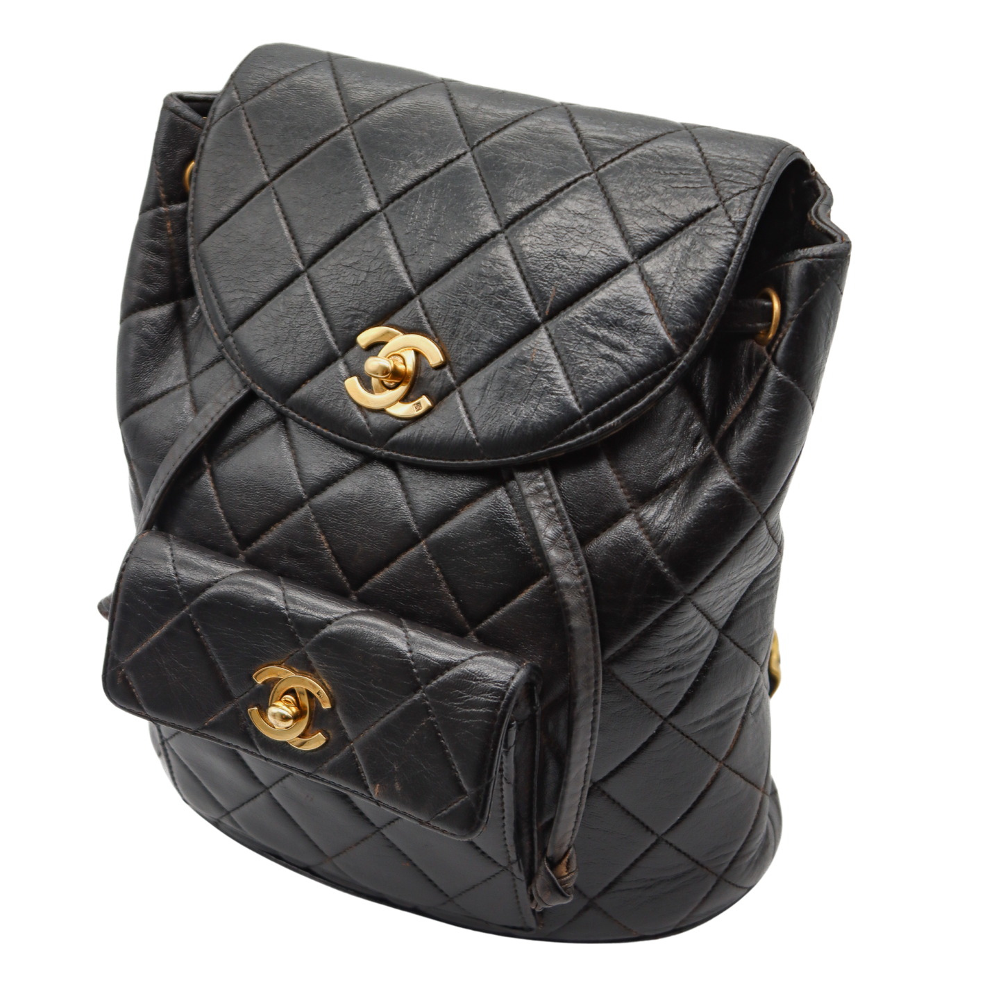 c&c leather backpack Commuter Bullstrap YKK Zipper Chanel - Double CC Backpack